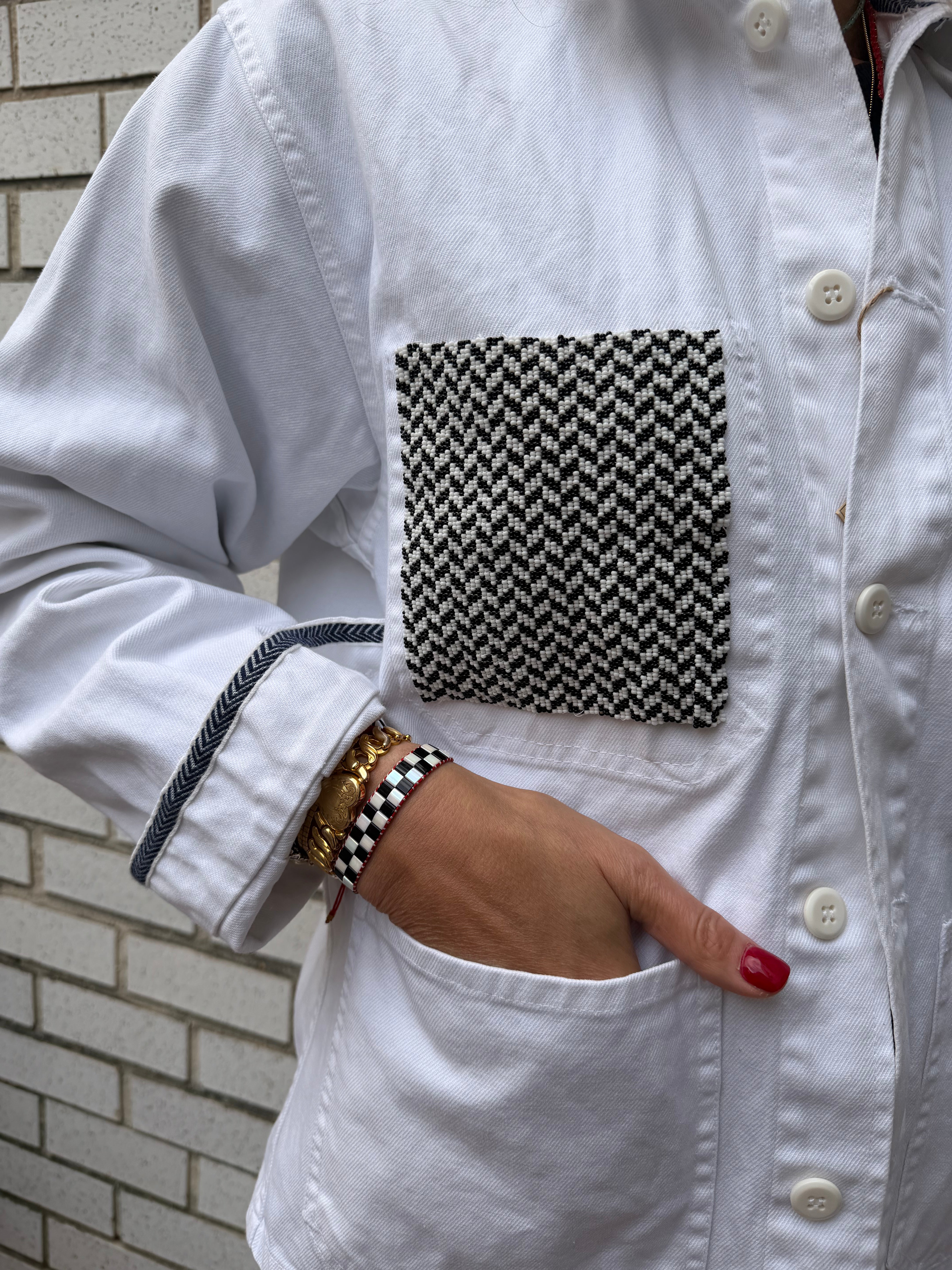 AU BOULOT WORKWEAR x MOIO WHITE JACKET - XS