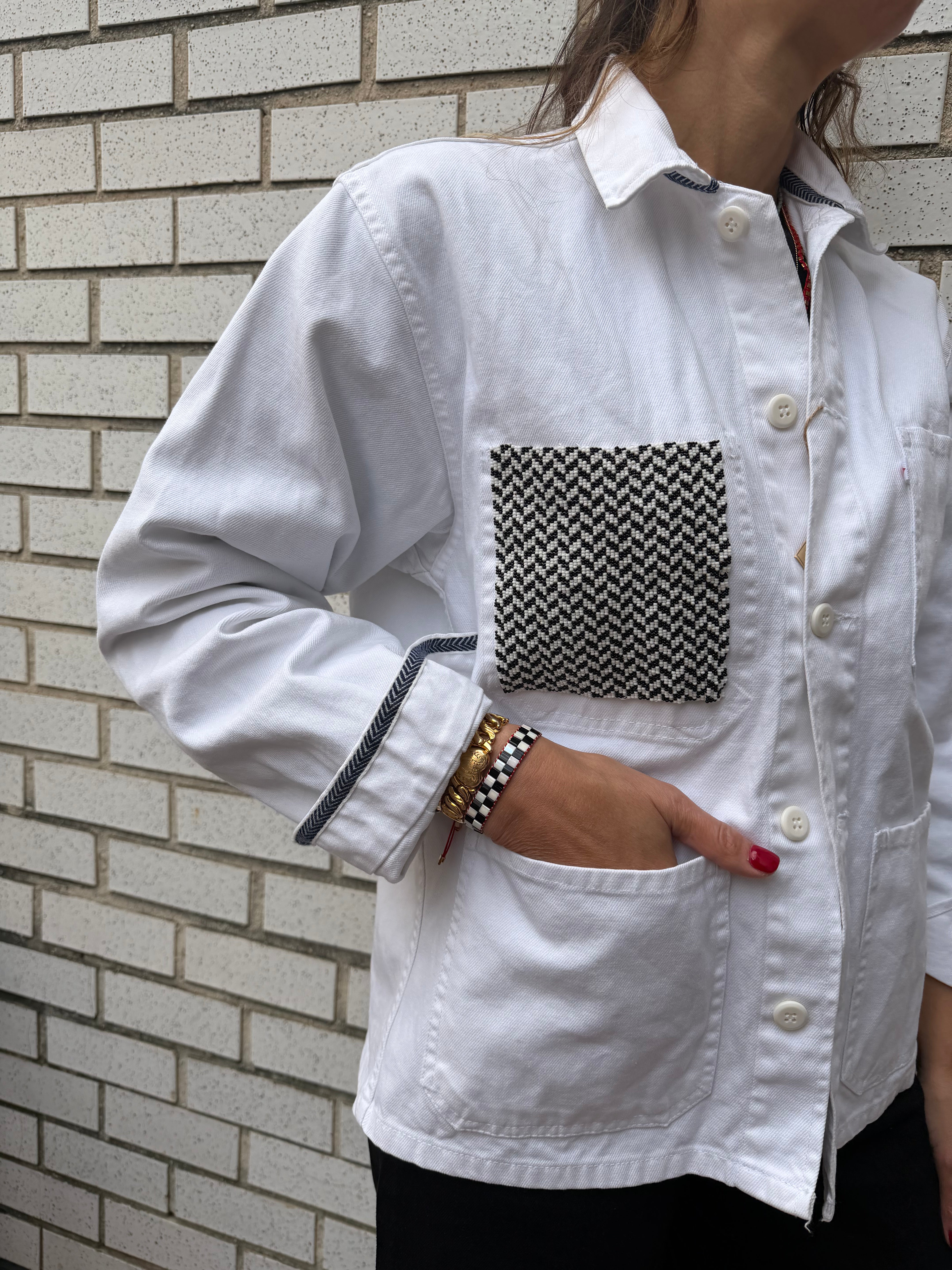 AU BOULOT WORKWEAR x MOIO WHITE JACKET - XS