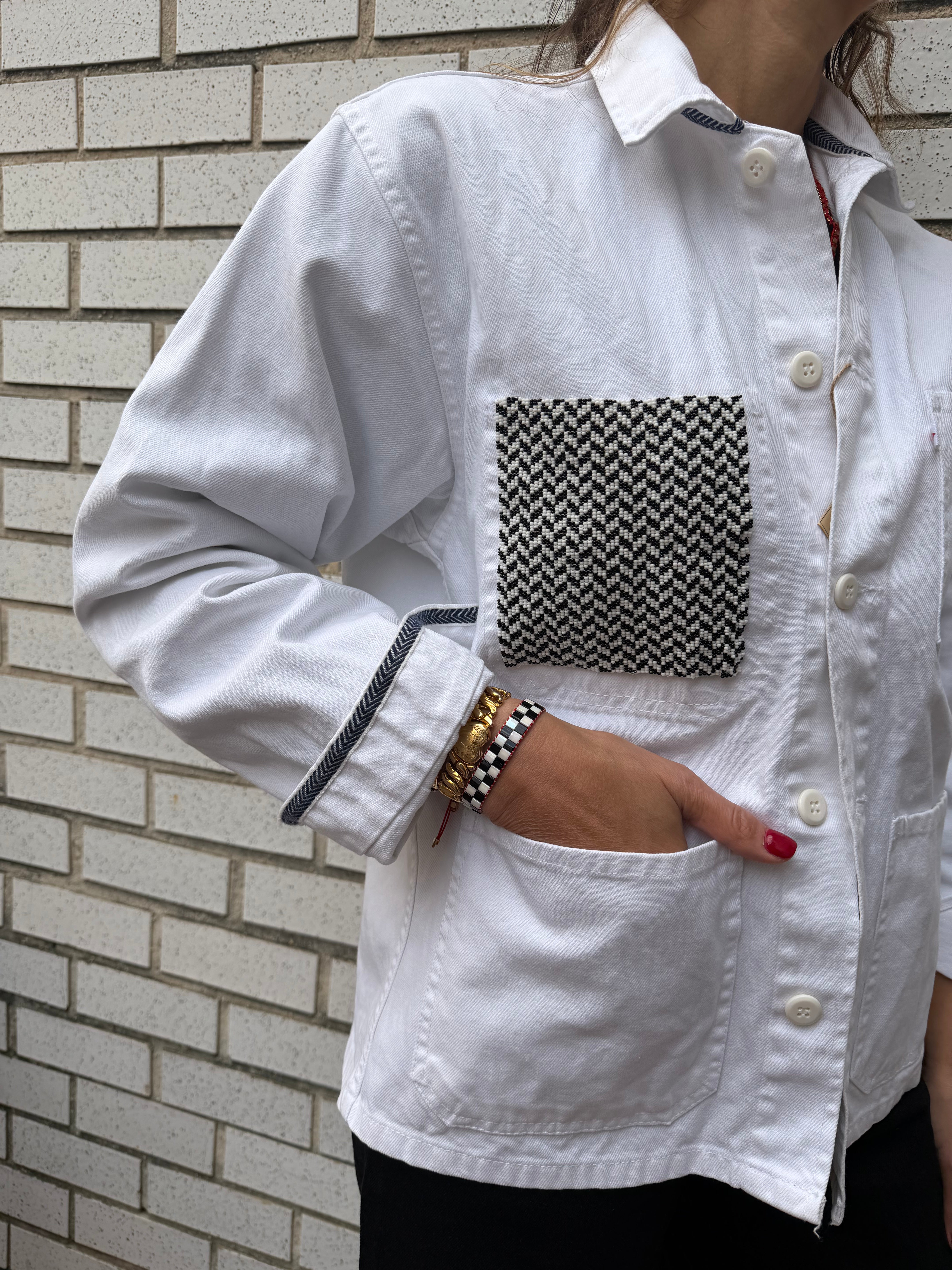 AU BOULOT WORKWEAR x MOIO WHITE JACKET - XS